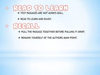 IF YOU HAVE A FEW MINUTES AT THE END RETURN TO THE MARKED ITEMS.