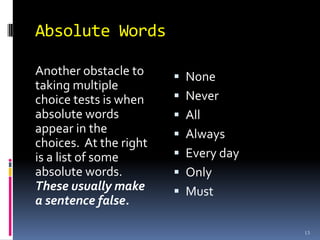 Test taking strategies long | PPTX