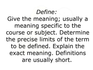 Test taking vocabulary | PPT