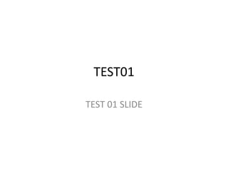 TEST01 TEST 01 SLIDE 