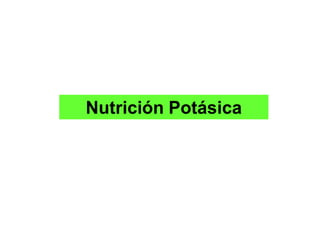 Nutrición Potásica
 