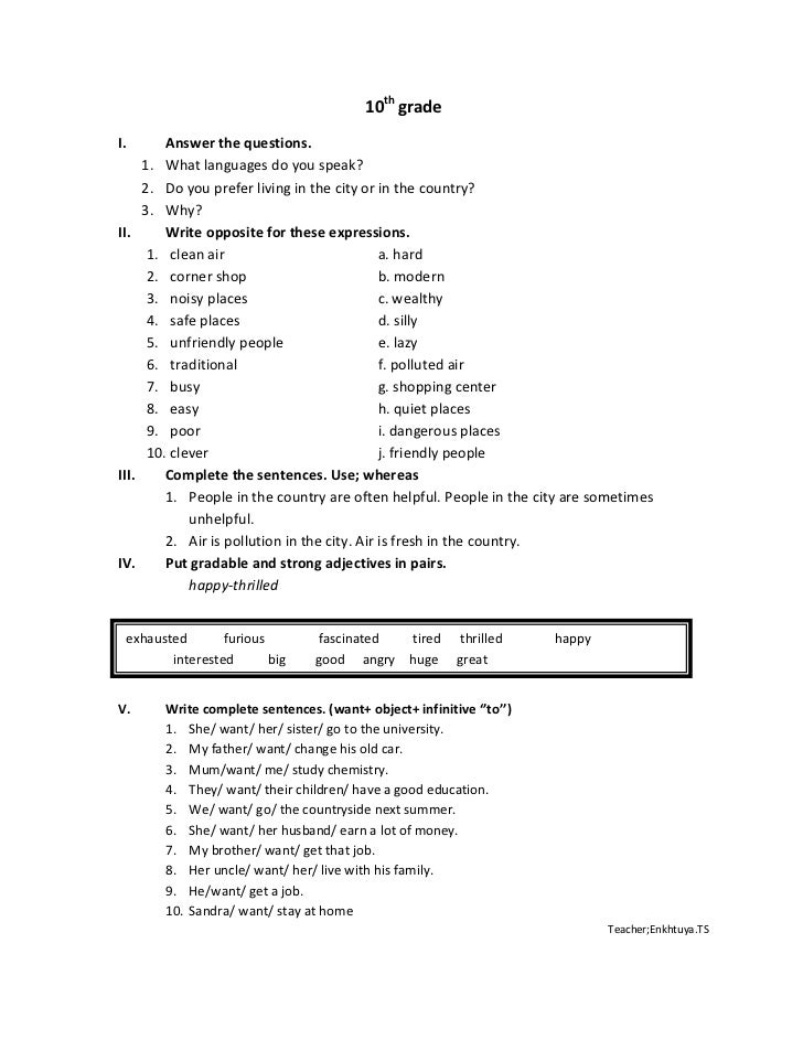 Test 11th grade