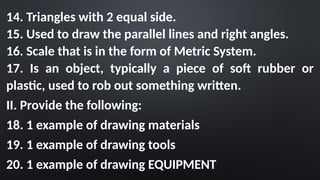 Sample Draw System Industrial Drawing Sample Exam.......... | PPTX