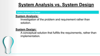 System Analysis and Design Project documentation | PPTX | Operating ...