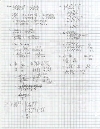 Test #1 Review Solutions | PDF