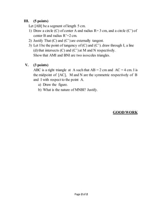 Test 1 square circle