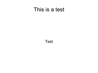 This is a test Test 