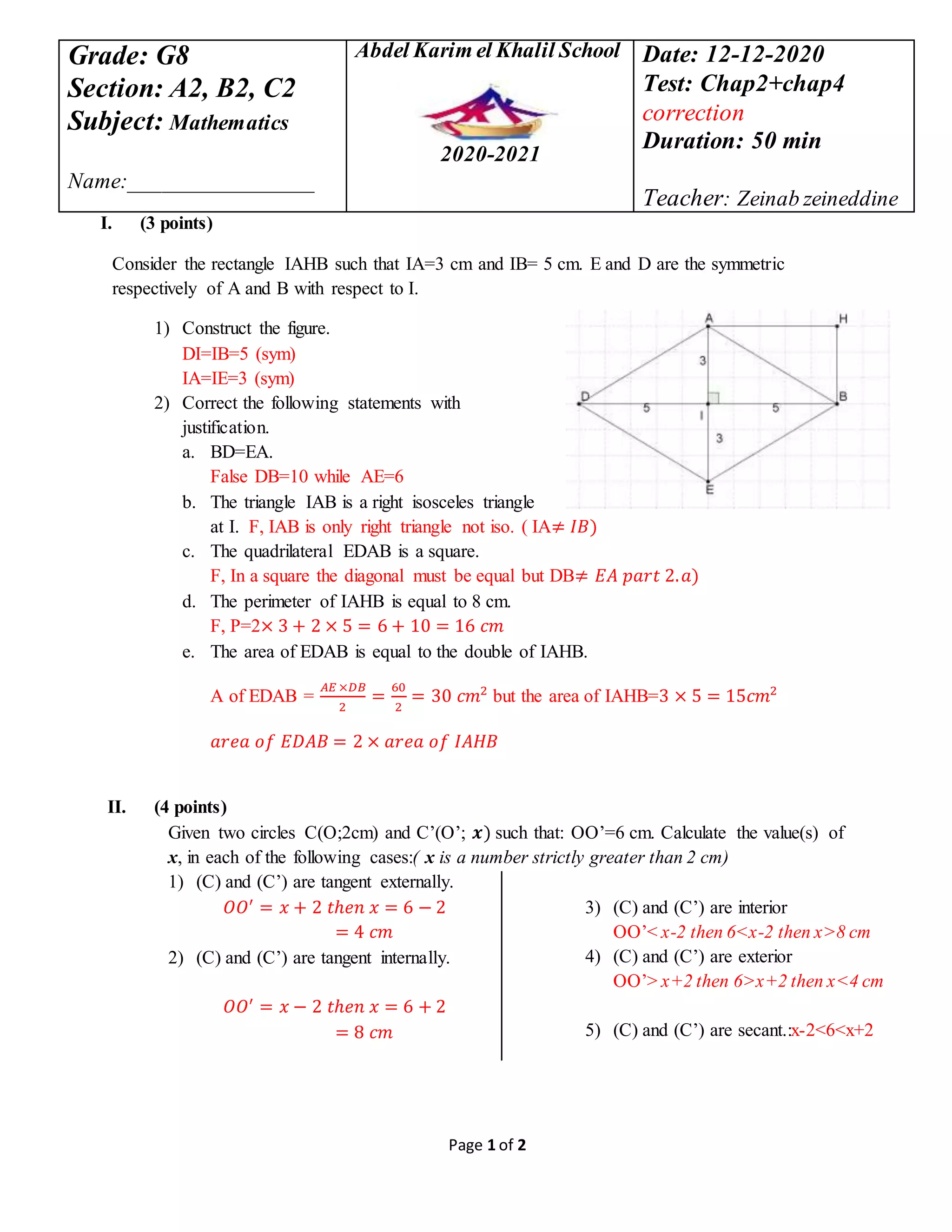 Test2 circle square with the correction