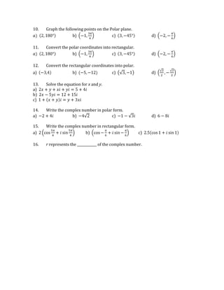 PC Test 2 study guide 2011