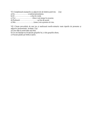 Test 7 mediu romana | DOCX
