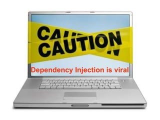 Construction of objects new  is a very powerful keyword Binds usage to a concrete implementation Golden rule of  new : OK for domain classes, but not for services OK in tests and specialised construction classes, but not in business logic 