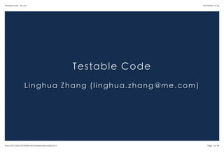 2017/07/07 17'22Testable Code - By cho
Page 1 of 36http://10.17.244.123'8080/md/TestableCode.md?print=1
;DRS@ D -NCD;DRS@ D -NCD;DRS@ D -NCD
HMFGT@ G@MF HMFGT@ G@MF LD BNLHMFGT@ G@MF HMFGT@ G@MF LD BNLHMFGT@ G@MF HMFGT@ G@MF LD BNL
 
