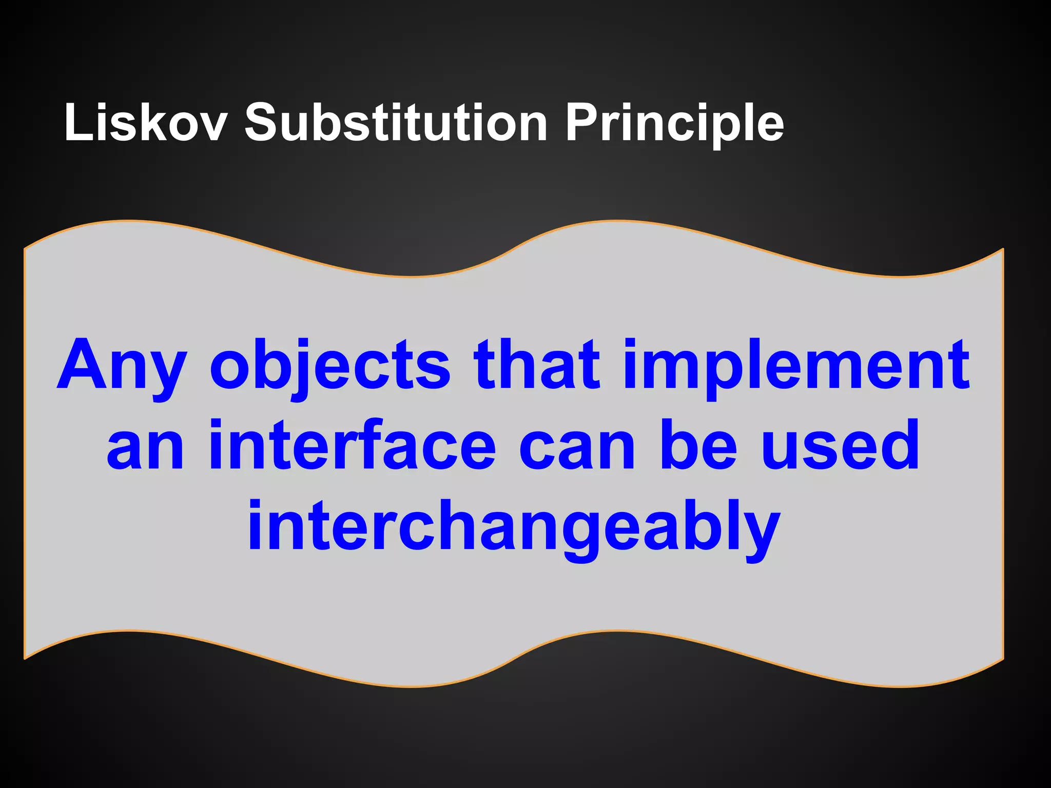 Using Interfaces
You've created nice interfaces - use them
wisely!
// DO THIS - Inject the dependencies!
var UserController = function(userRepo) {
this.userRepo = userRepo;
};
 