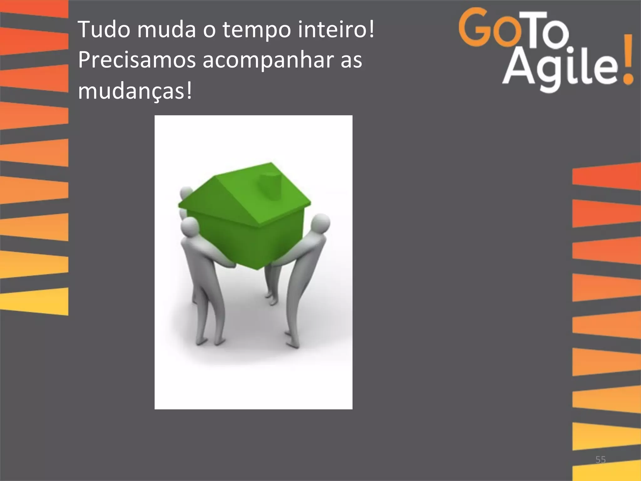 Tudo 
muda 
o 
tempo 
inteiro! 
Precisamos 
acompanhar 
as 
mudanças! 
55 
 