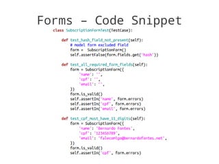Forms – Code Snippet
 