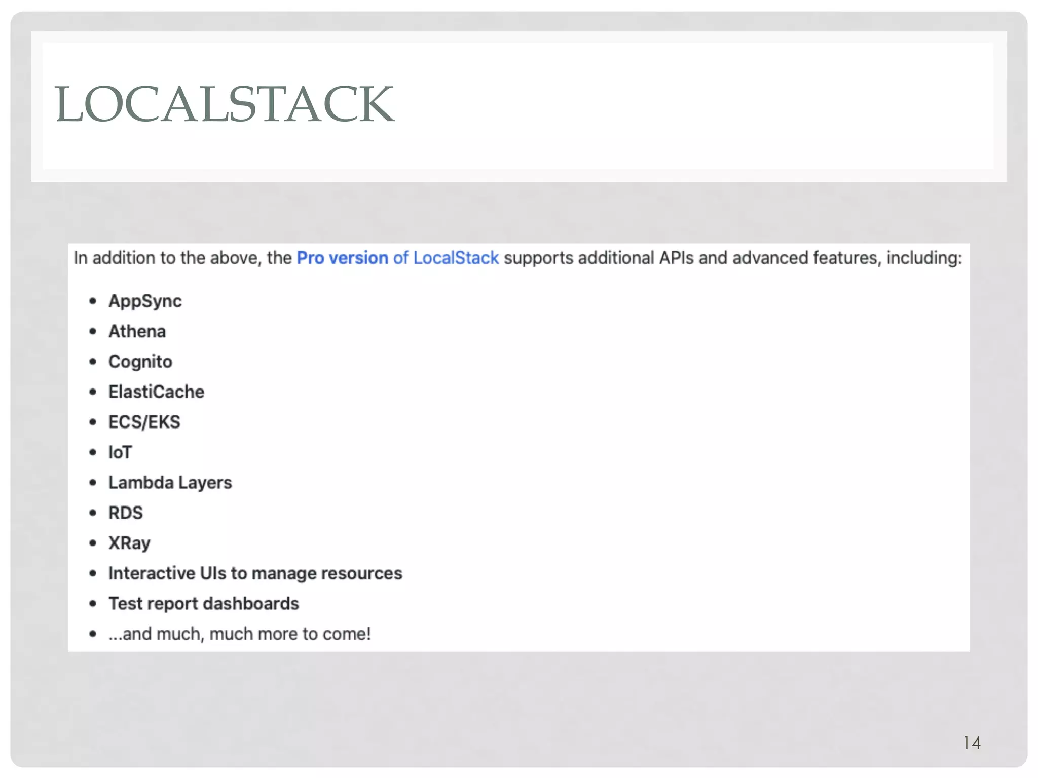 LOCALSTACK
14
 
