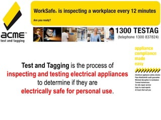 Appliance Test and Tag Part 1 | PPTX
