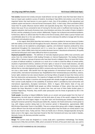 Test anxiety among displaced efl learners in khanik province kurdistan ...