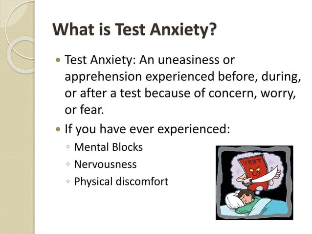 Test Anxiety Workshop | PPTX | Standardized Testing | Educational ...