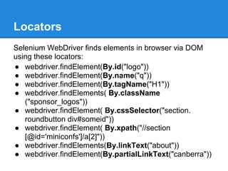 Web UI test automation instruments | PDF