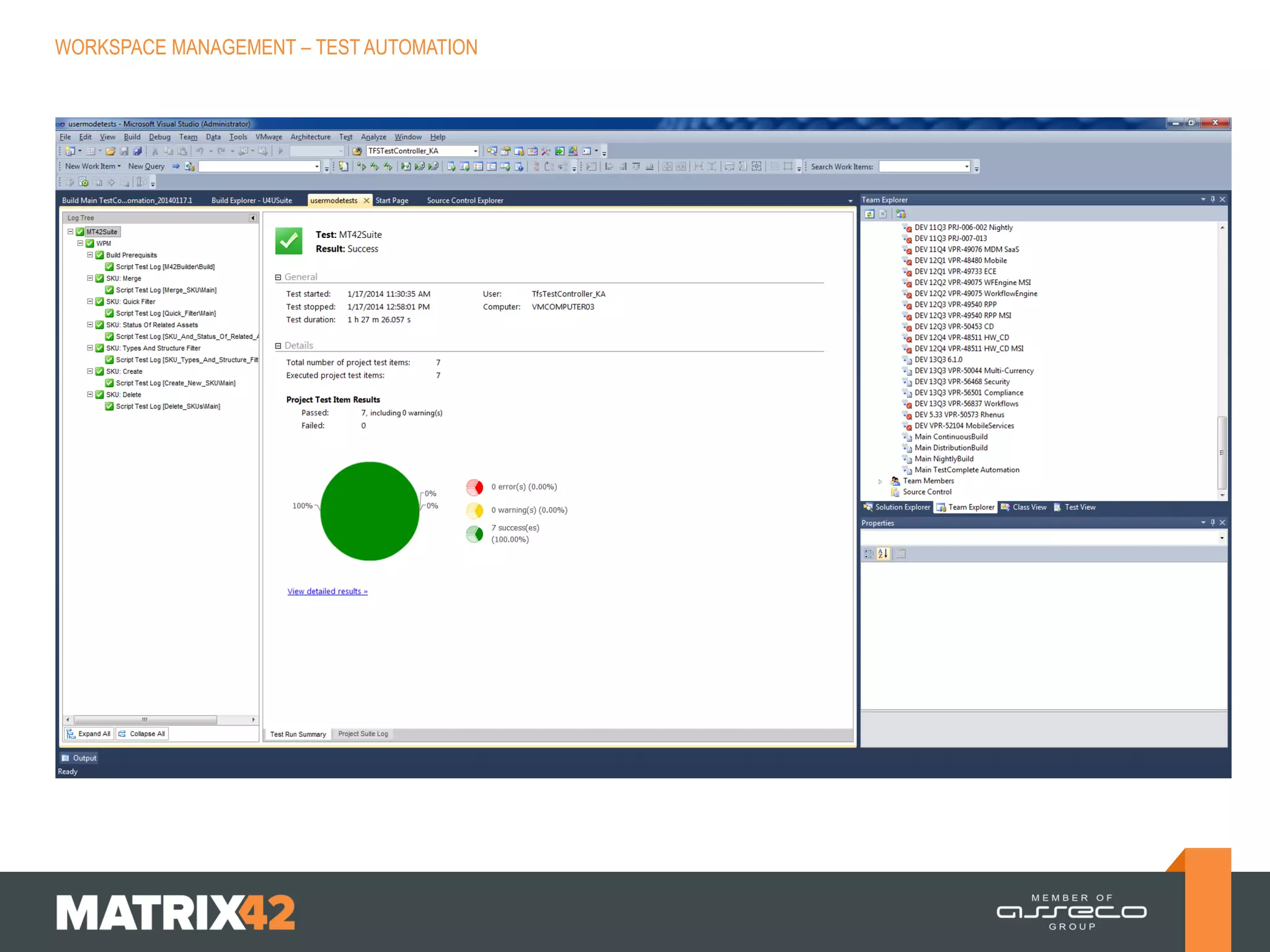 WORKSPACE MANAGEMENT – TEST AUTOMATION

 