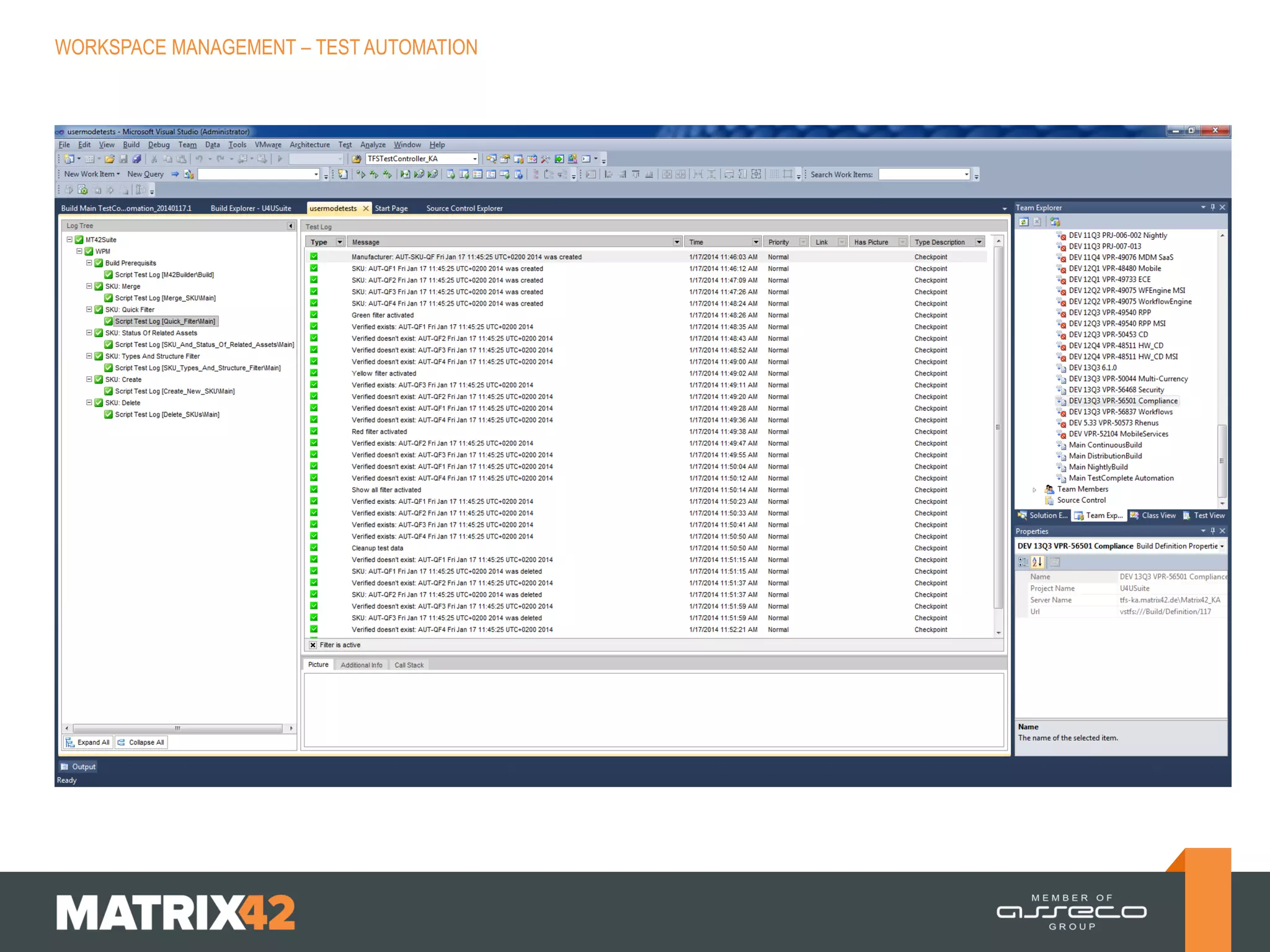 WORKSPACE MANAGEMENT – TEST AUTOMATION

 