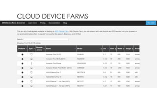 TESTINGMIND CONSULTING Test Automation and Digital QA Summit | Hong Kong
CLOUD DEVICE FARMS
6
 