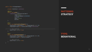 32
PATTERNS:
STRATEGY
TYPE:
BEHAVIORAL
 