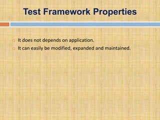 Test automation framework | PPTX