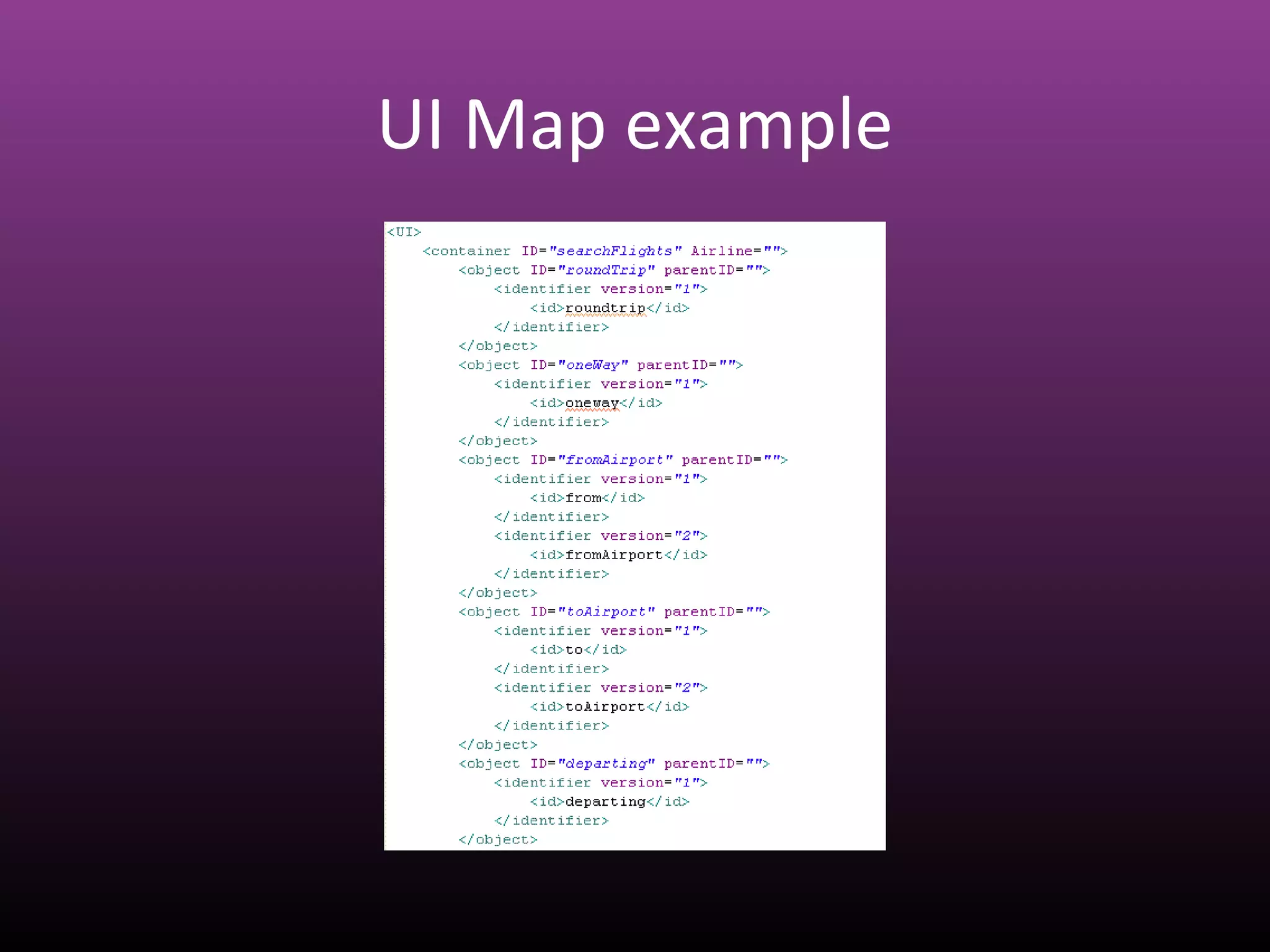 UI Map example
 