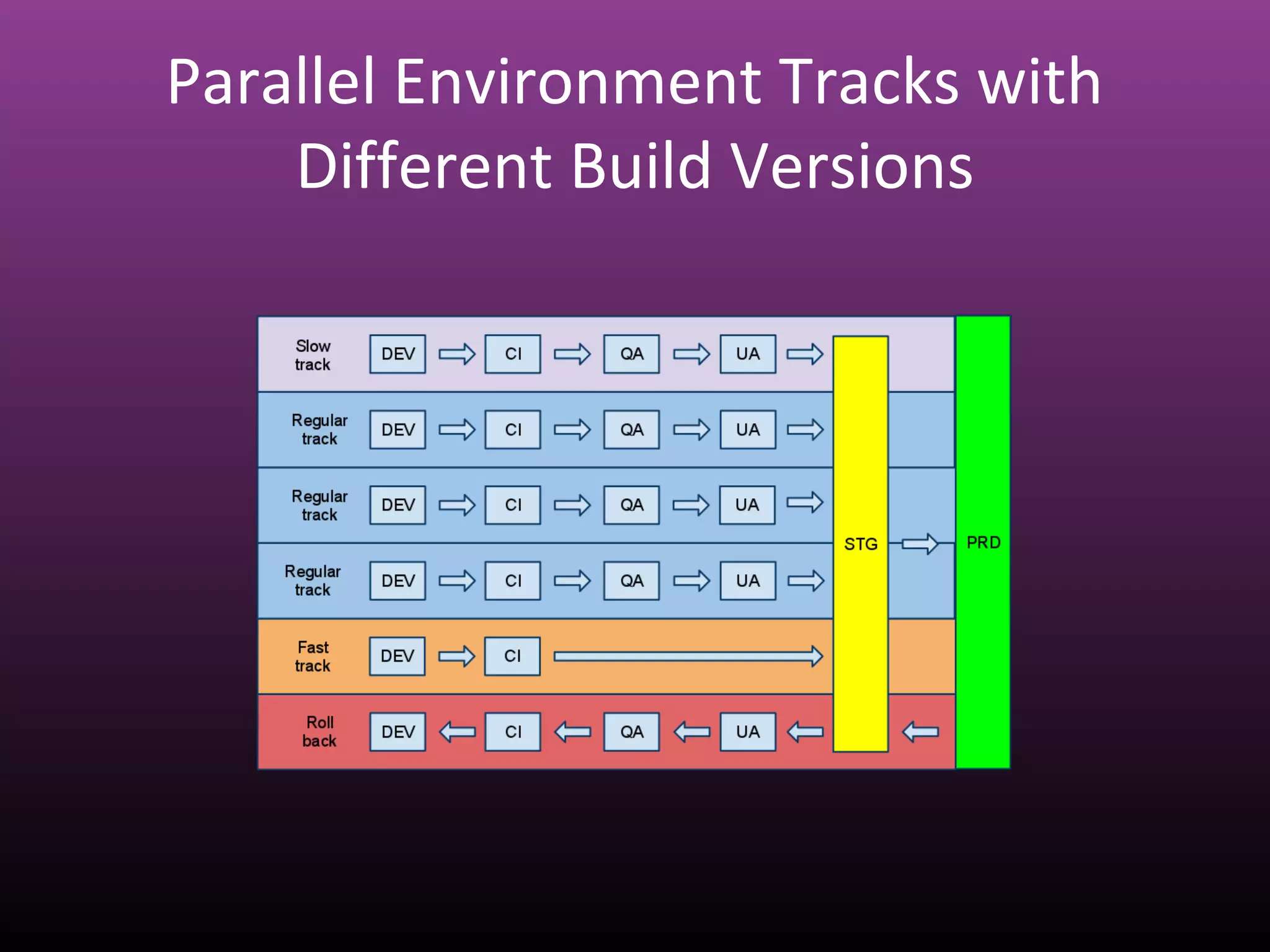 Parallel Environment Tracks with
Different Build Versions
 