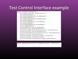 Test Control Interface example
 