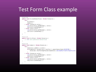 Test Form Class example
 
