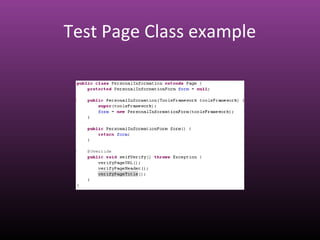 Test Page Class example
 