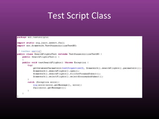 Test Script Class
 