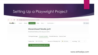 UI Test Automation With Playwright with Pytest | PPTX