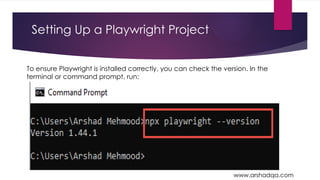 UI Test Automation With Playwright with Pytest | PPTX