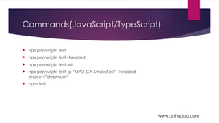 UI Test Automation With Playwright with Pytest | PPTX