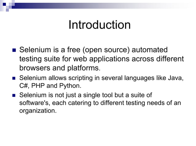 Test Automation Using Selenium | PPTX
