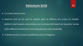 Test automation using selenium | PPTX