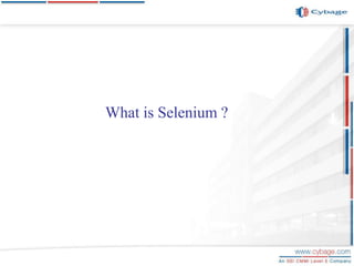 What is Selenium ?
 