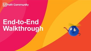 End-to-End
Walkthrough
 