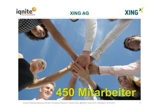 XING AG
5Android Testautomatisierung mit dem Framework Robotium | Daniel Knott | @dnlkntt | Iqnite 2012 | Düsseldorf, 24.04.2012
 