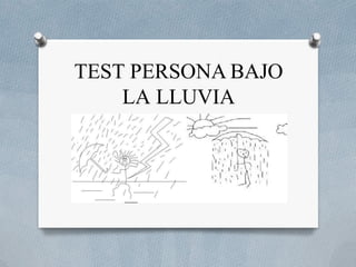 TEST PERSONA BAJO
LA LLUVIA
 