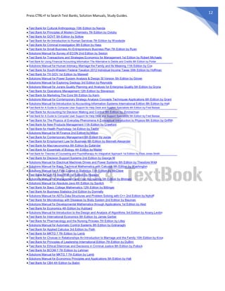 Comprehensive Textbooks Solution Manuals and Text Banks ...