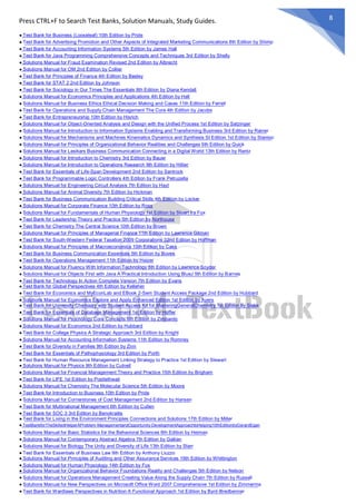 Comprehensive Textbooks Solution Manuals and Text Banks ...