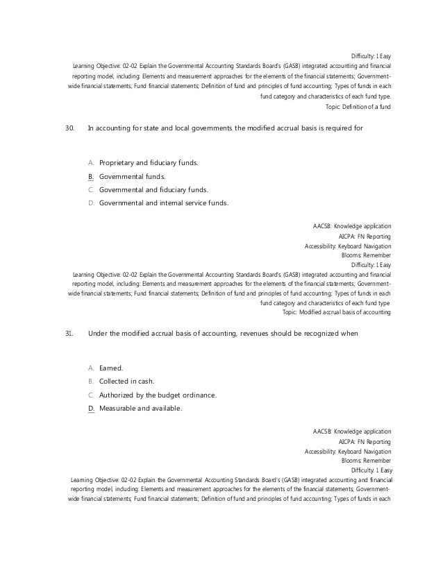 Test Bank For Accounting For Governmental And Nonprofit Entities 17th