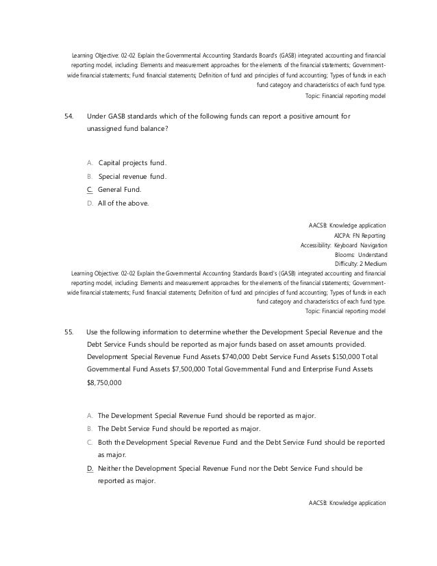 Test Bank For Accounting For Governmental And Nonprofit Entities 17th