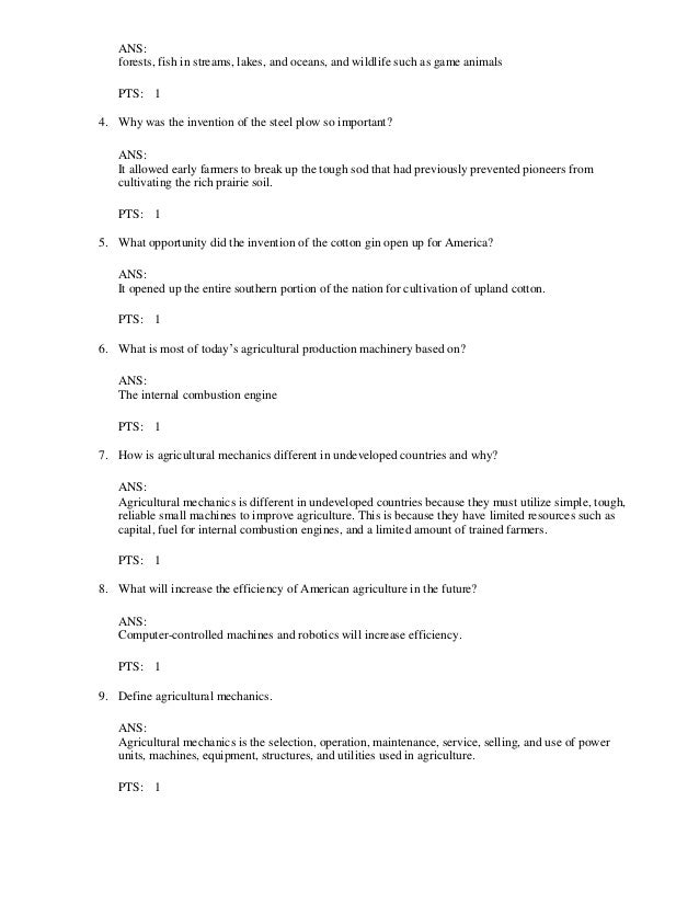 Test Bank For Agricultural Mechanics Fundamentals And Applications 7t