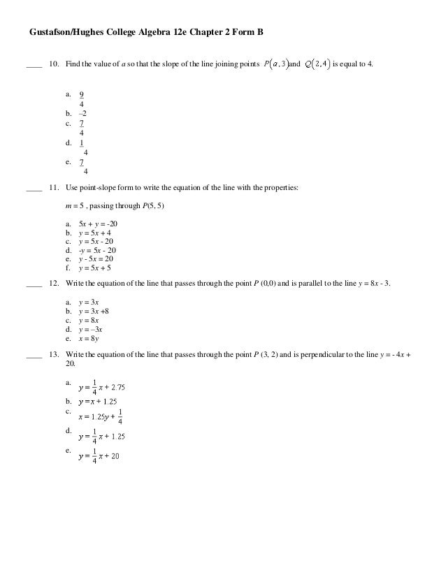 Test Bank For College Algebra 12th Edition By Gustafson Ibsn Test Bank For College Algebra 12th Edition By Gustafson Ibsn